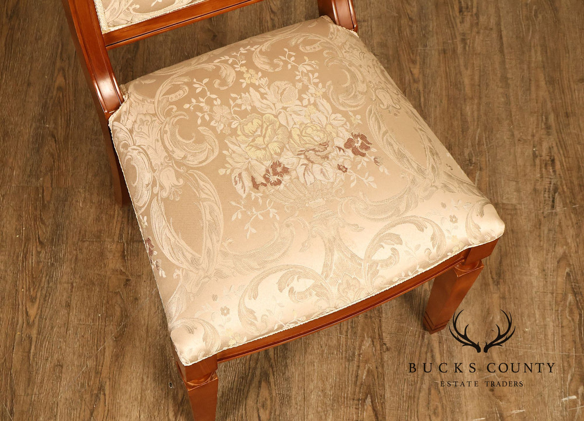 Empire Style Set Of Eight Upholstered Dining Chairs