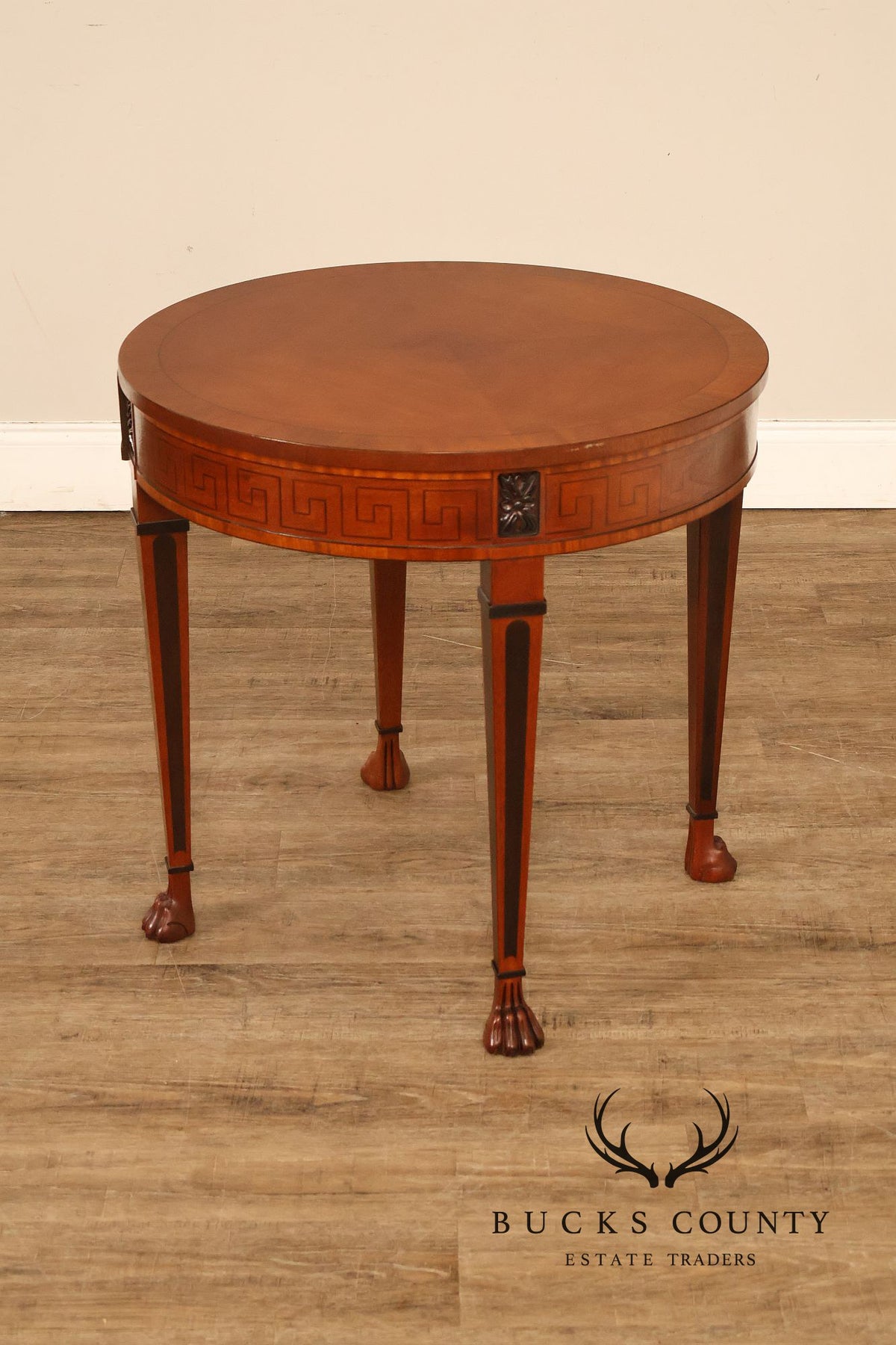 Baker Furniture Neoclassical Style Round End Table
