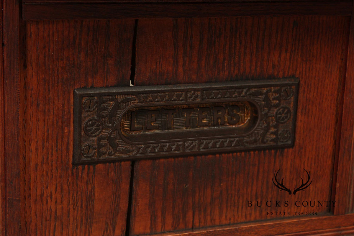 Antique Baltimore, MD Oak Post Office Mailbox Window