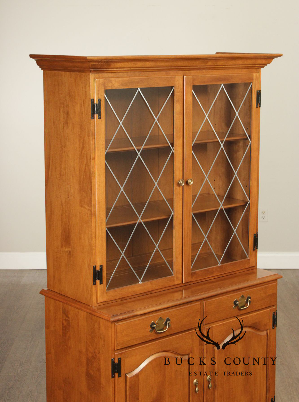 Ethan Allen Heirloom Maple China Cabinet