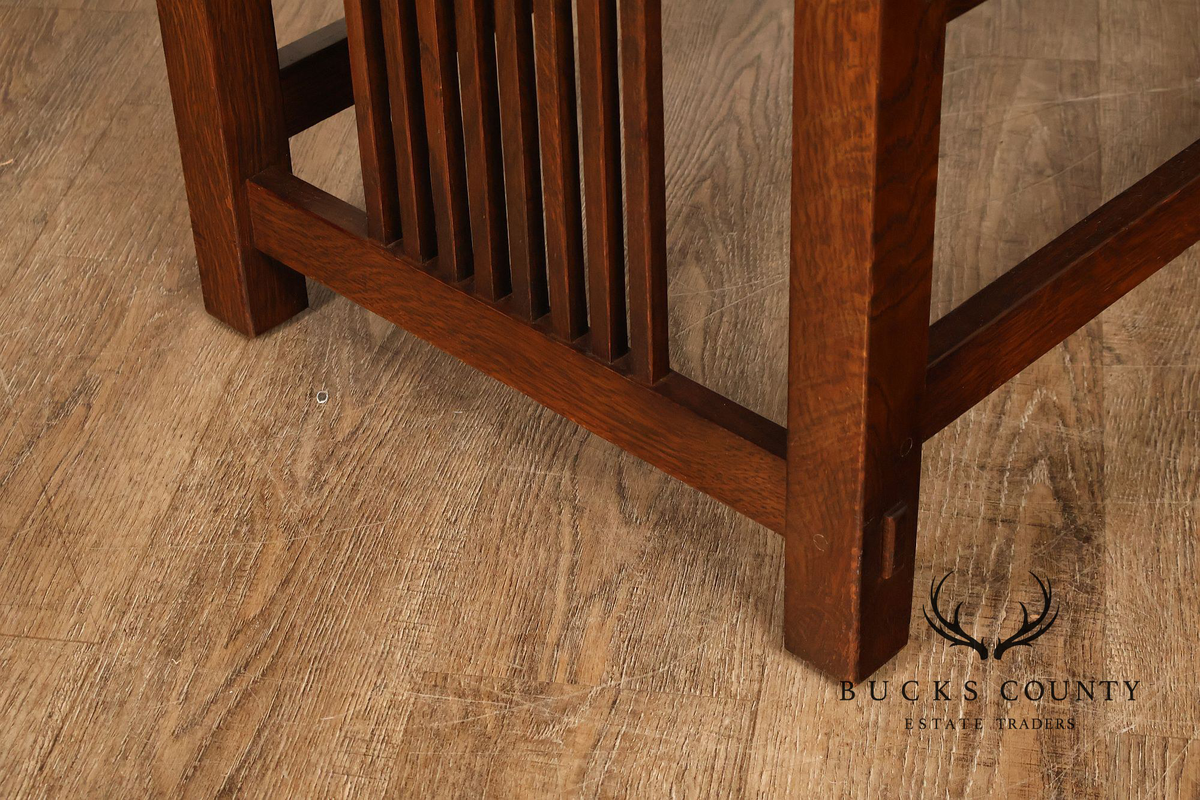 Stickley Mission Collection Oak Upholstered Bench