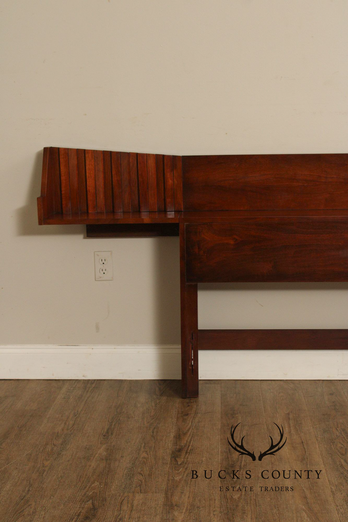 Mid Century Modern Walnut Extended Headboard