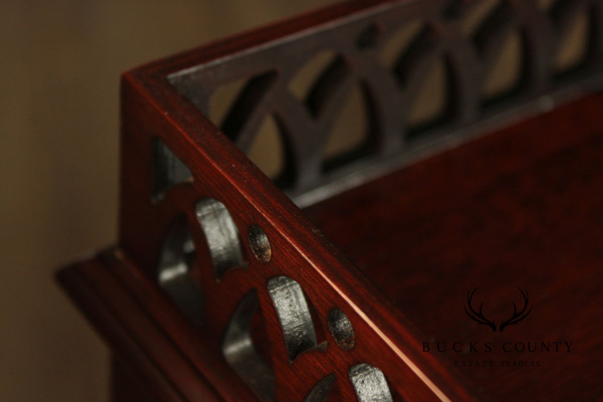 Wellington Hall Chinese Chippendale Style Mahogany Console table