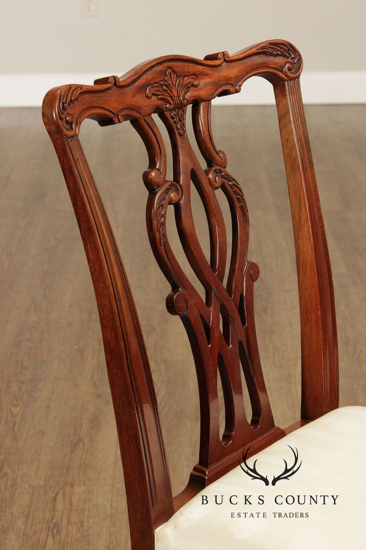 Hickory Chair Set Of Six Chippendale Style Mahogany Dining Chairs