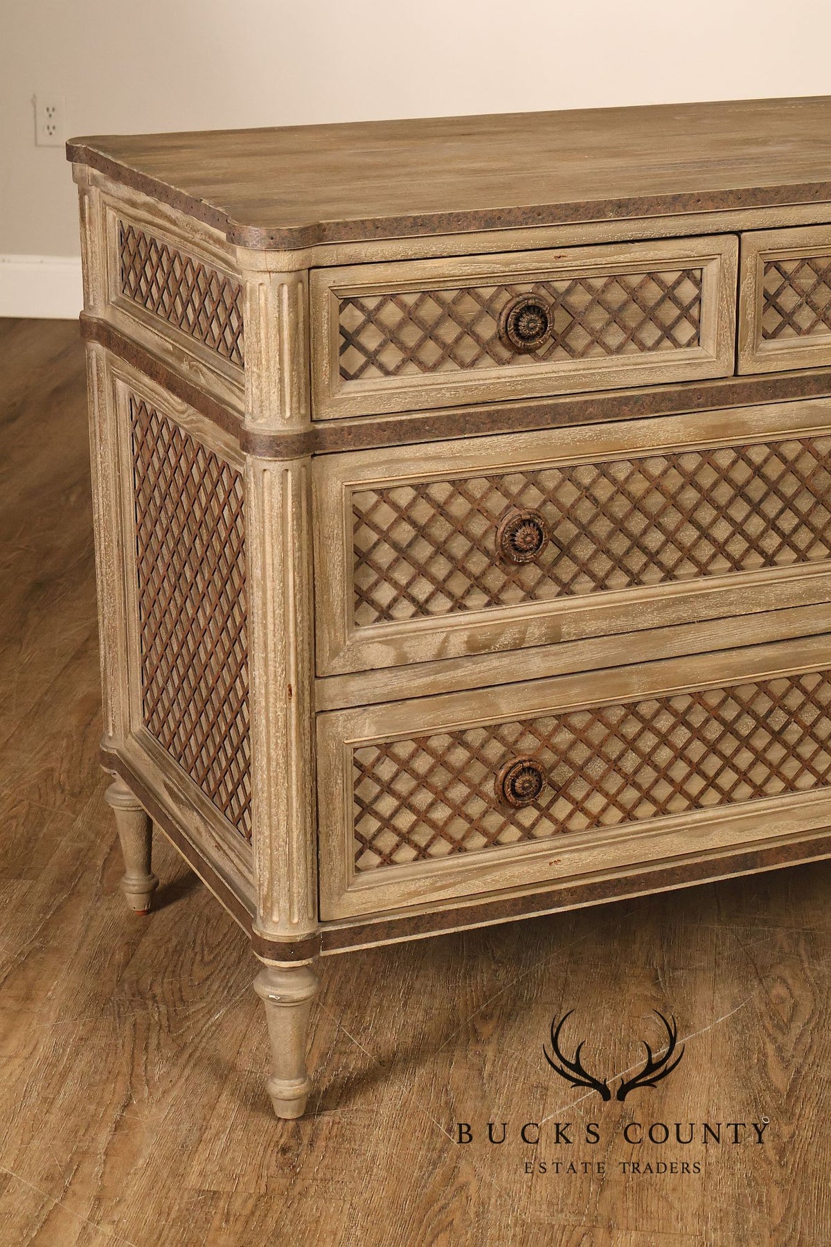 Restoration Hardware Treillage Collection Louis XVI Style Latticework Double Dresser