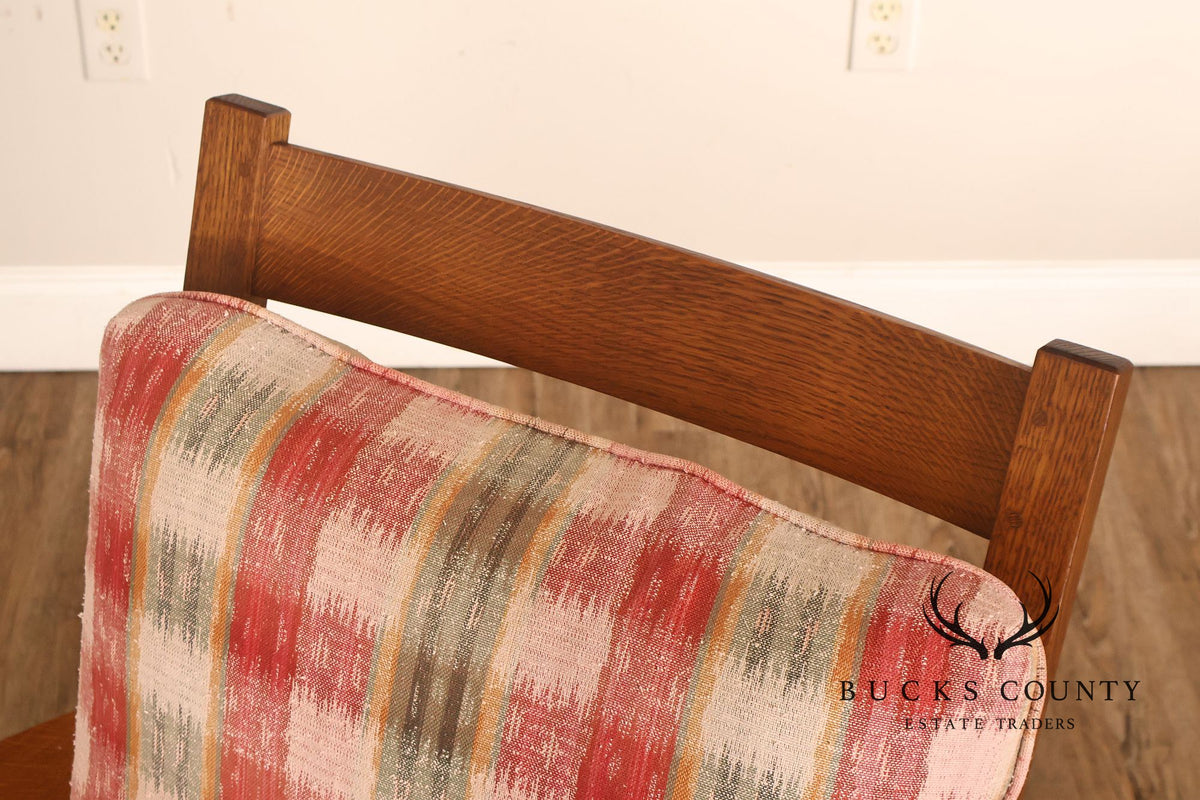 Stickley Mission Collection Oak Bow Arm Morris Chair