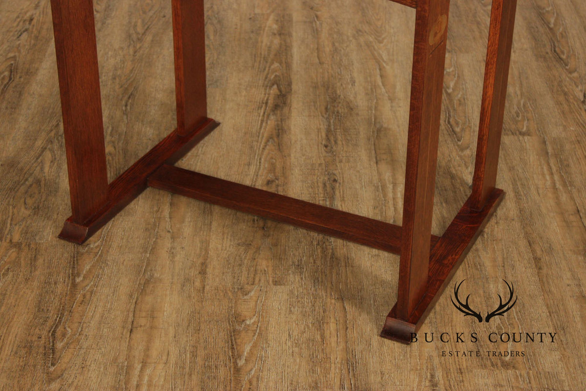 Stickley Mission Collection Harvey Ellis Oak Console Table With Inlay