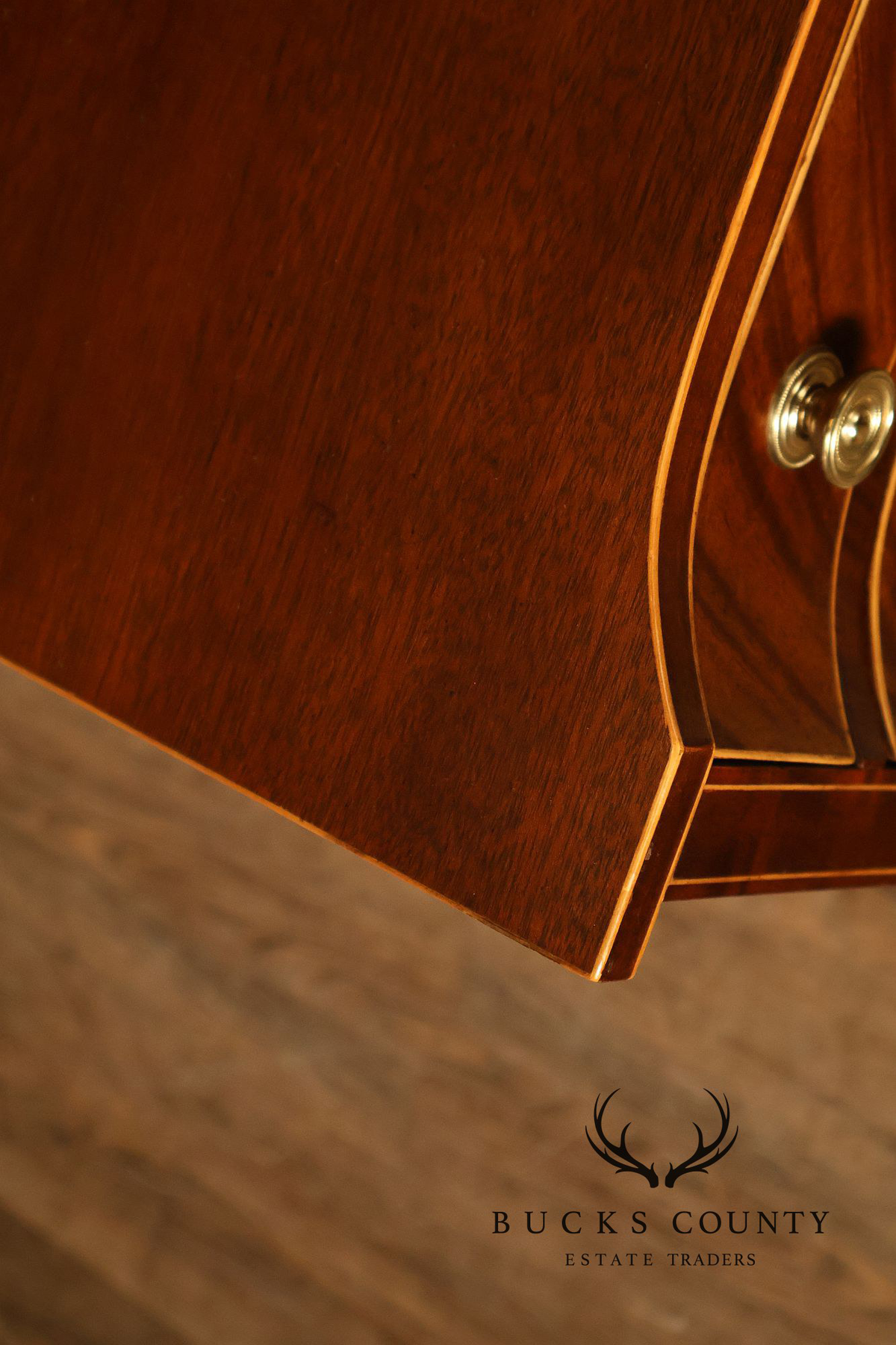 Stickley Colonial Williamsburg Mahogany Inlaid Federal Style End Table