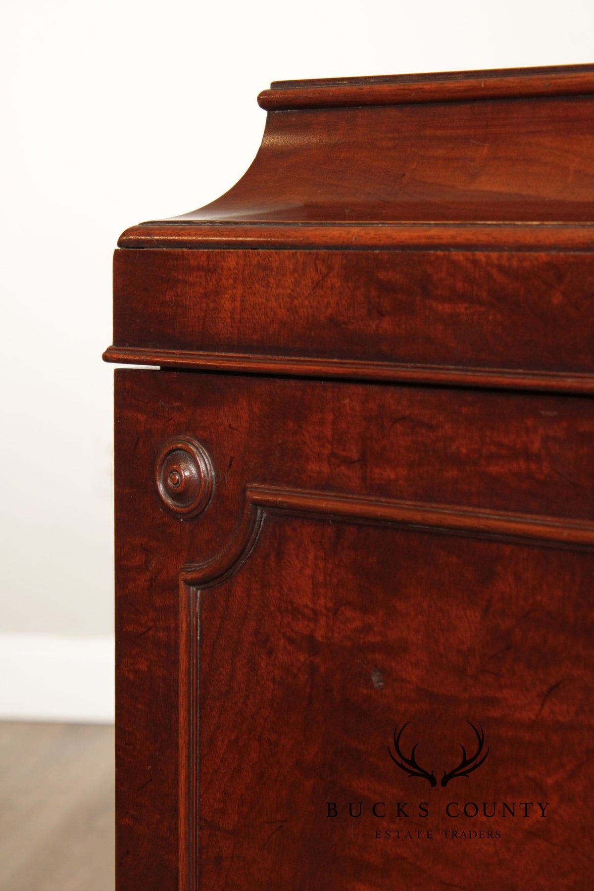 Georgian Style 1940's Custom Mahogany Silver Chest Cabinet