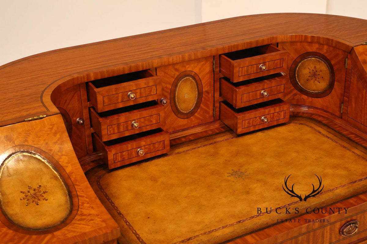 Maitland Smith Regency Style Satinwood Carlton House Writing Desk
