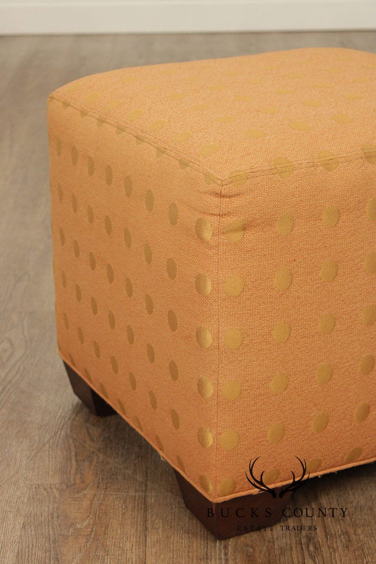 Pair of Upholstered Cube Ottomans
