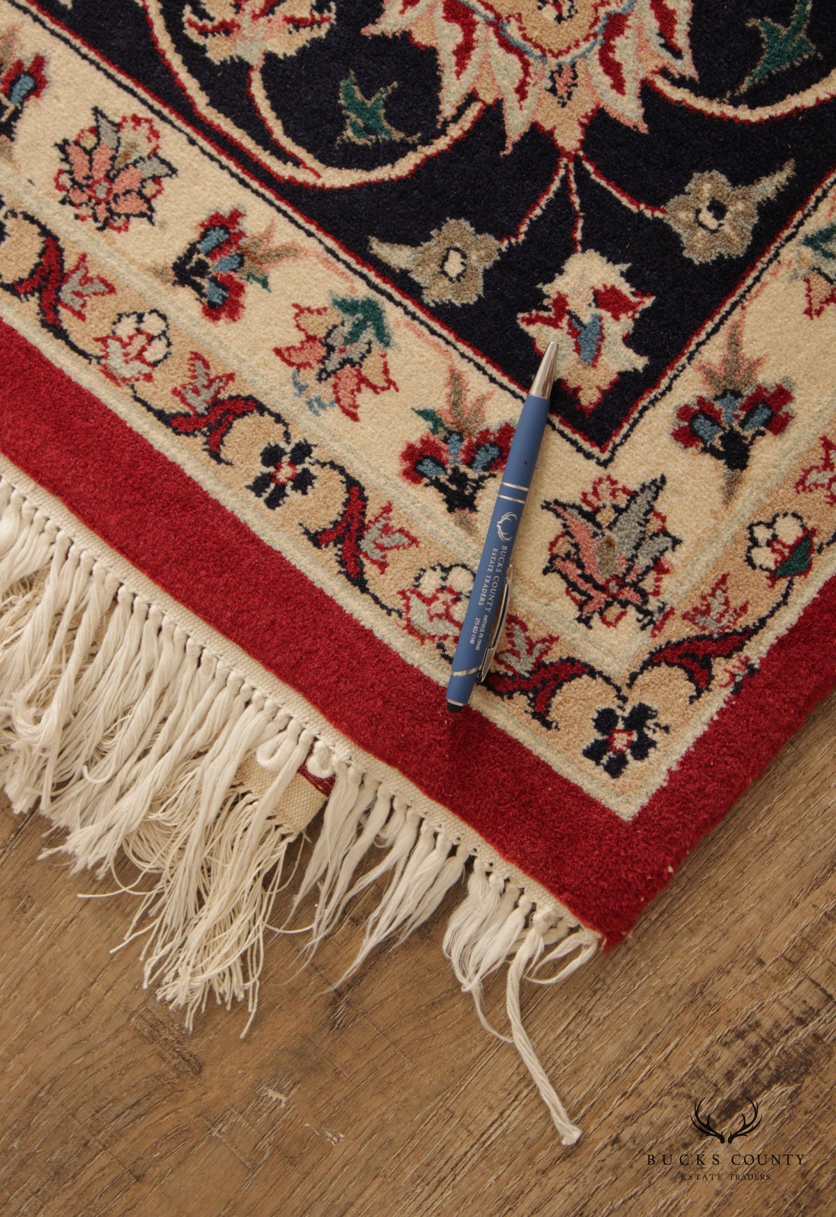 Persian Kashan Large Woven Wool Area Rug, 13' x 9'