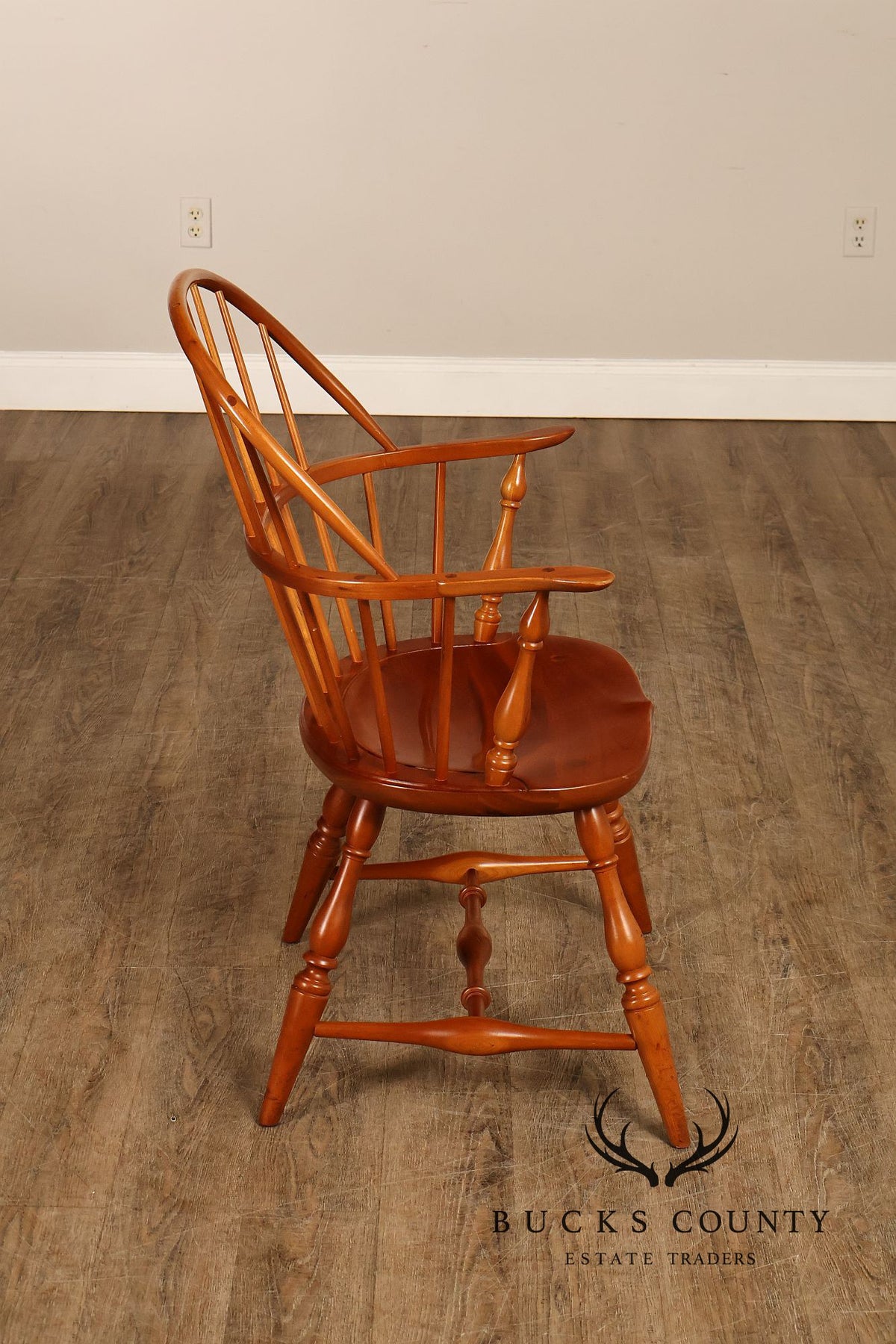 Duckloe Brothers Pair of Cherry Windsor Armchairs