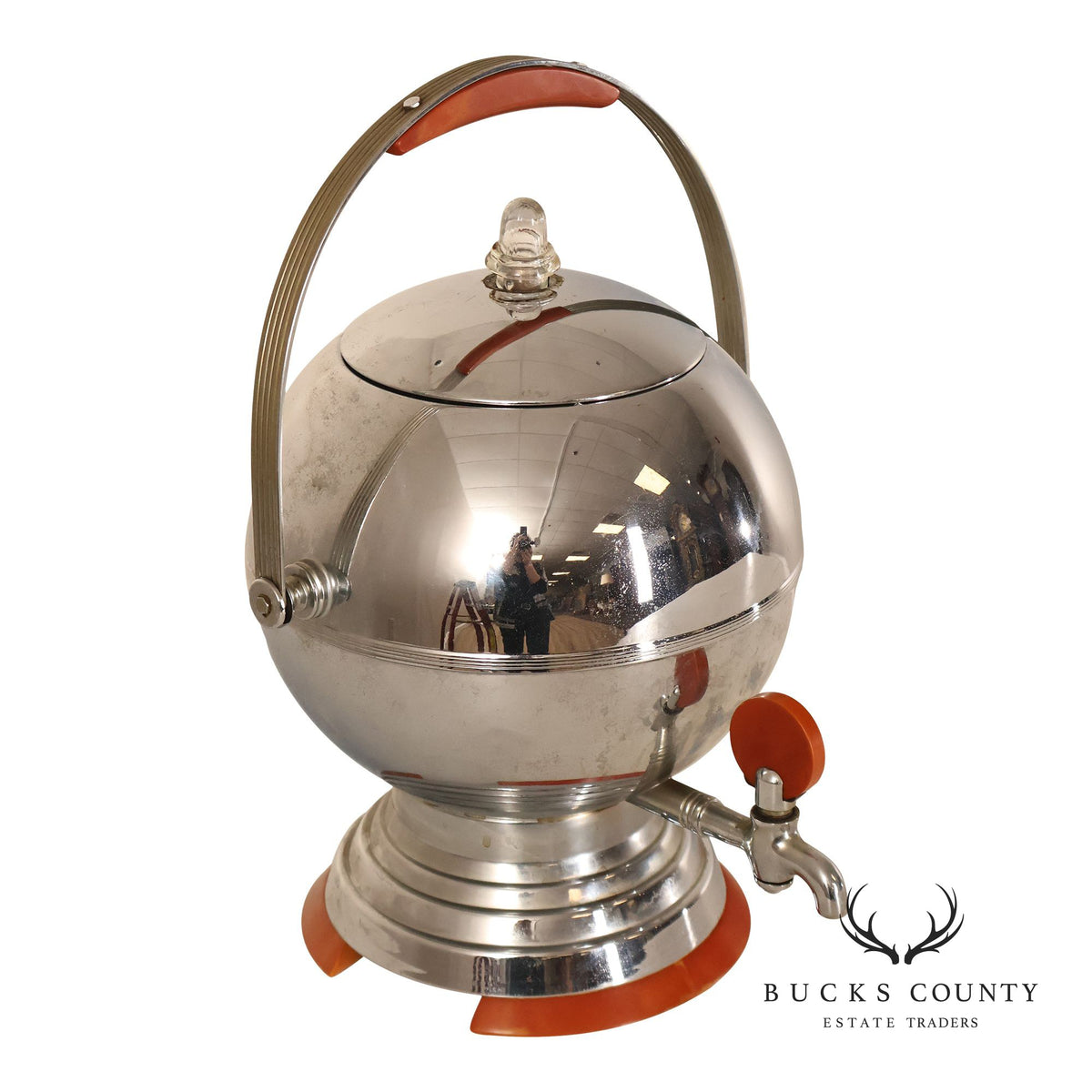 Manning-Bowman Chrome and Bakelite Coffee Percolator