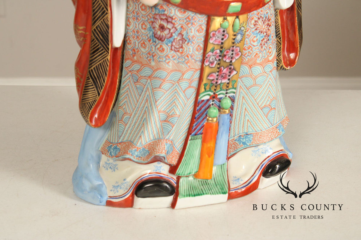 Set Of 3 Chinese Porcelain Fu Lu Shou Immortal Figurines
