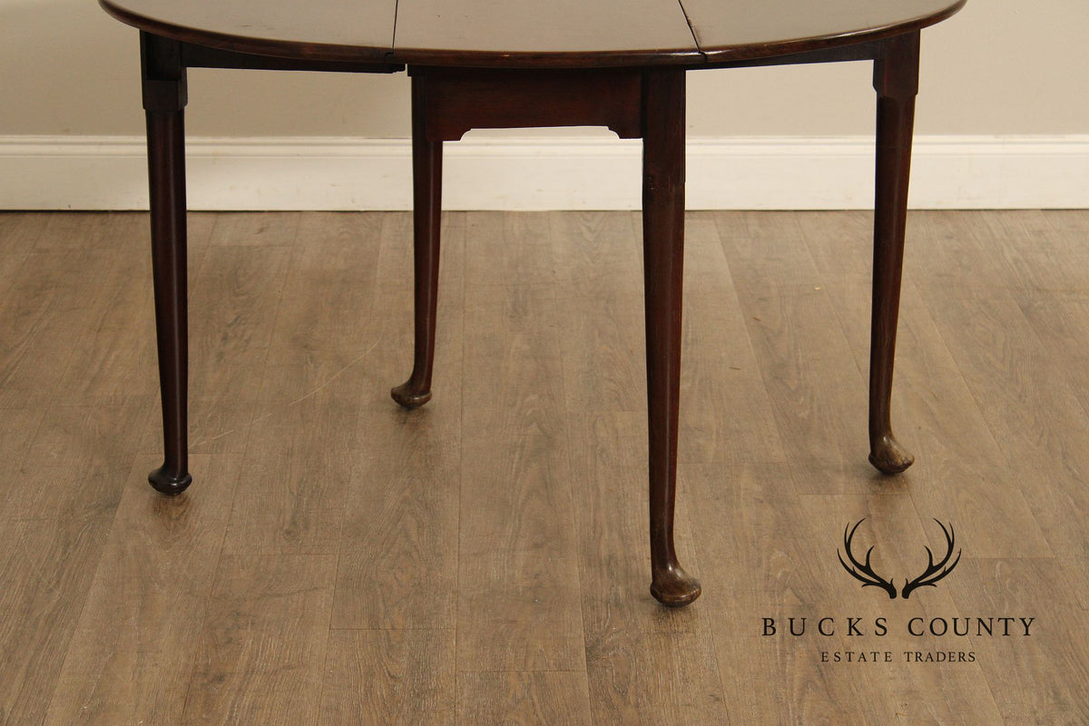 Queen Anne Style Mahogany Drop-Leaf Table