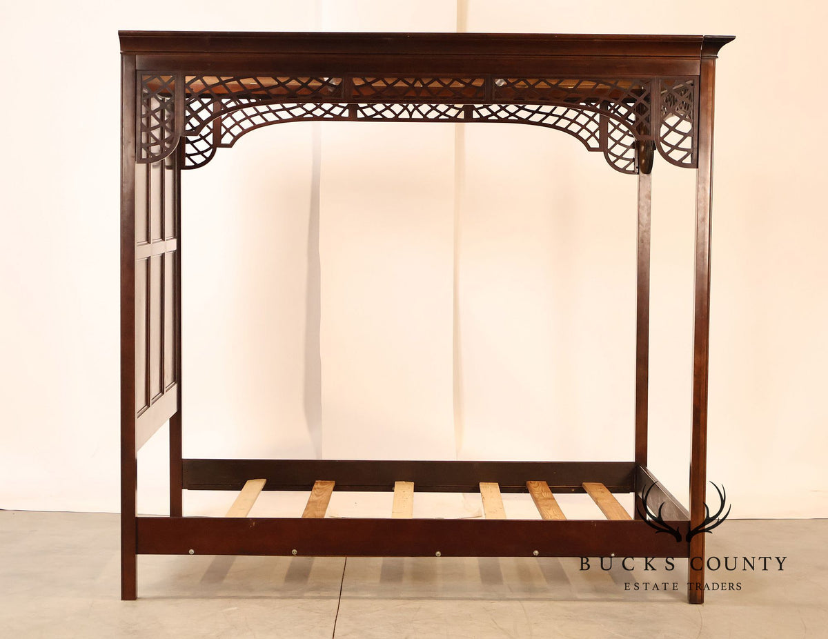 National Mt. Airy Queen Cherry Four Poster Canopy Bed Frame