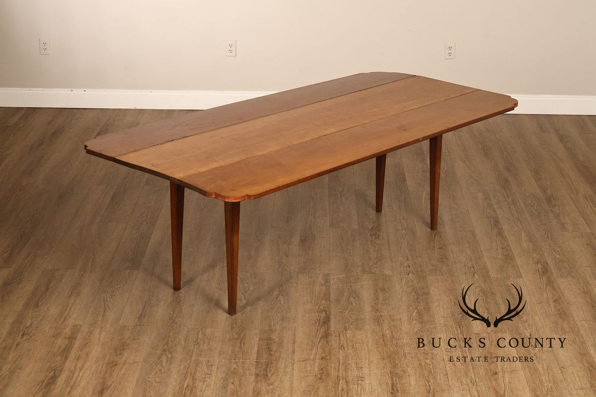 Howard Symolko Early American Style Drop Leaf Harvest Dining Table