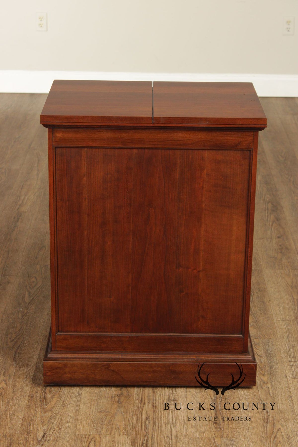 Pennsylvania House Cherry Flip Top Silver Chest Server Cabinet
