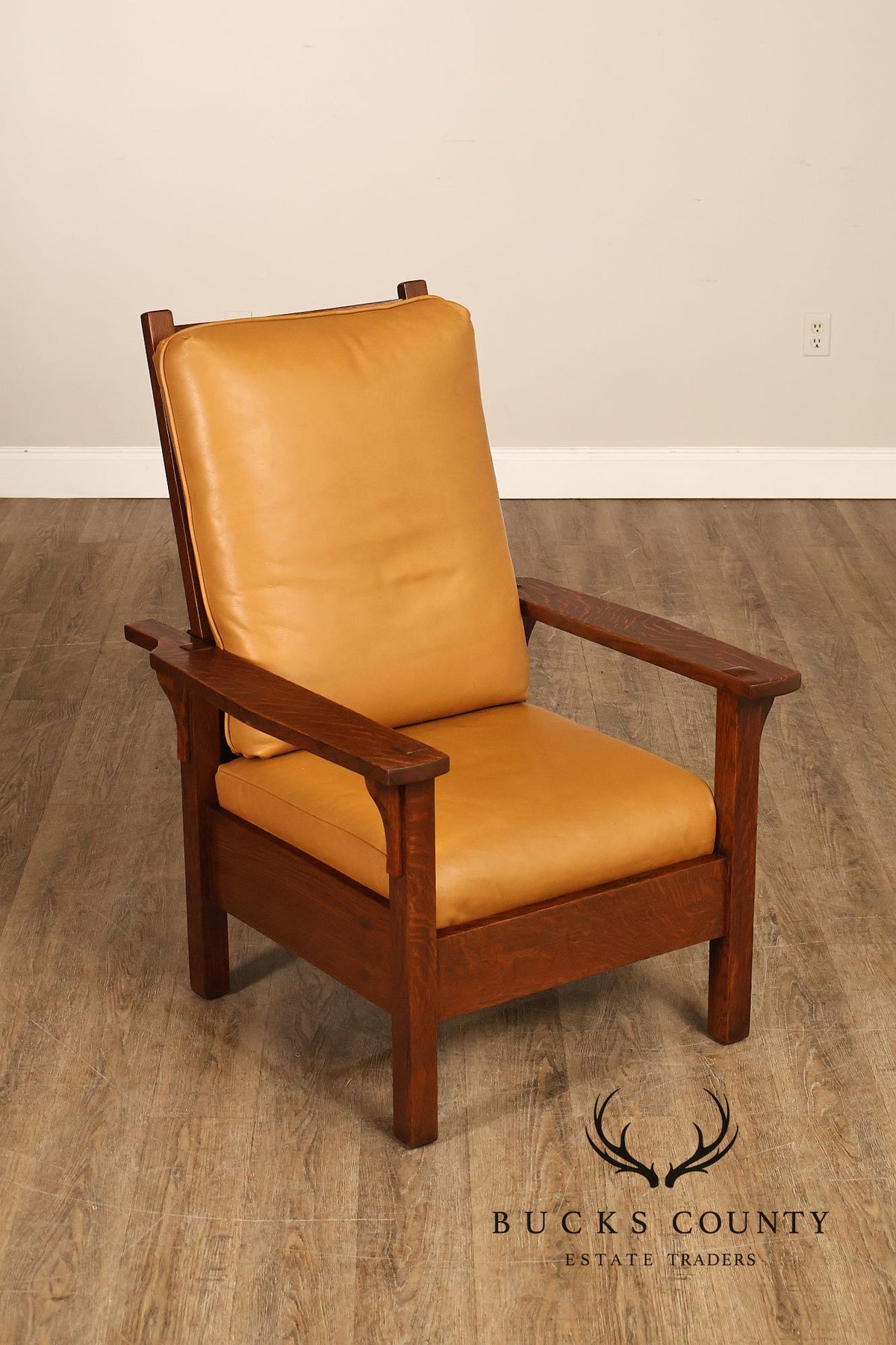 Gustav Stickley Antique Mission Oak Morris Chair Model 346