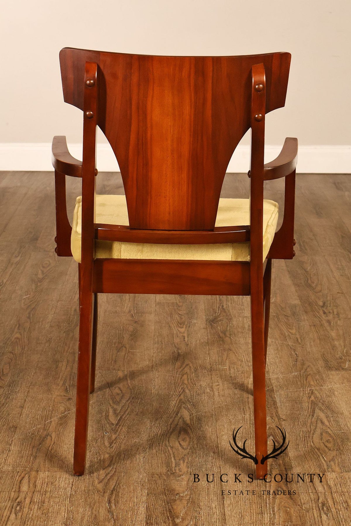 Mid Century Modern Set of Six Walnut Dining Chairs