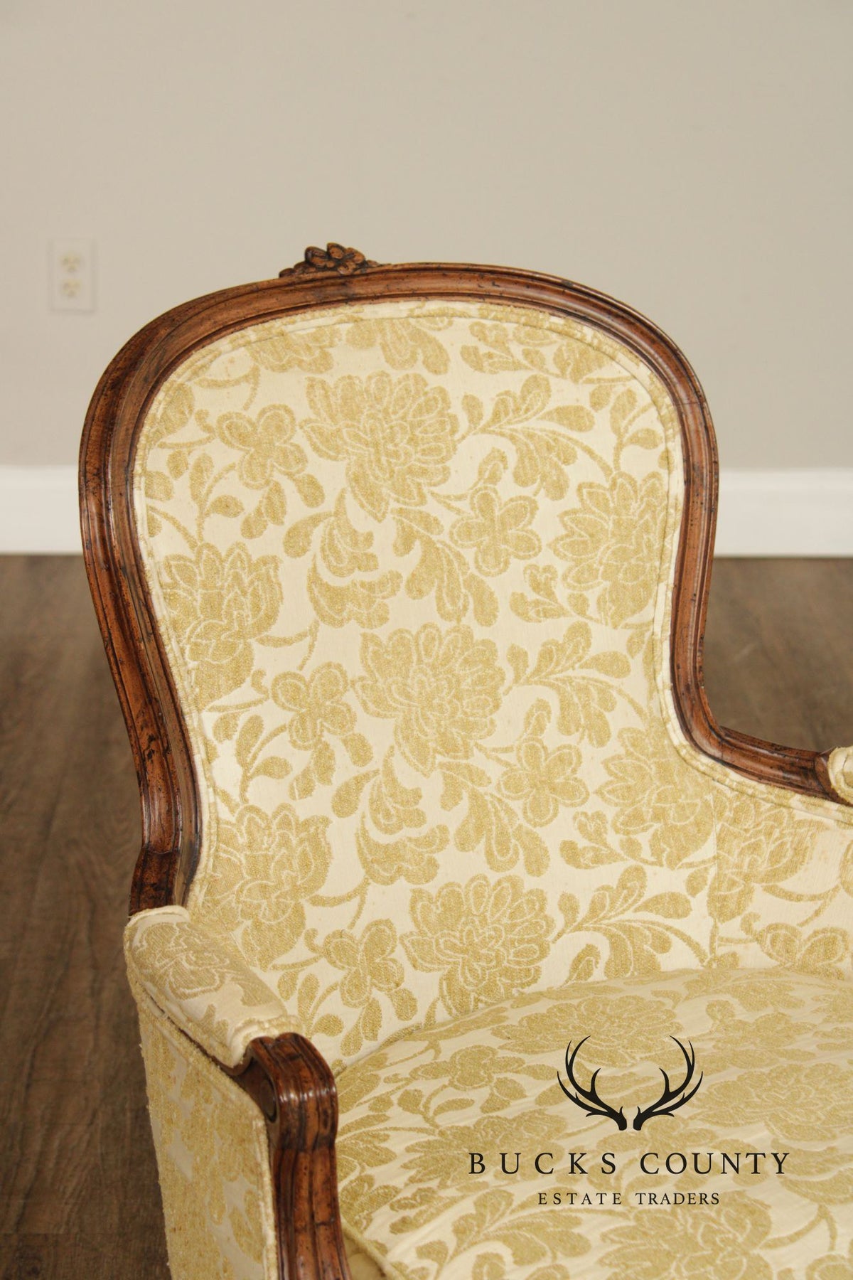Henredon French Louis XV Style Vintage Pair of Fauteuil Armchairs