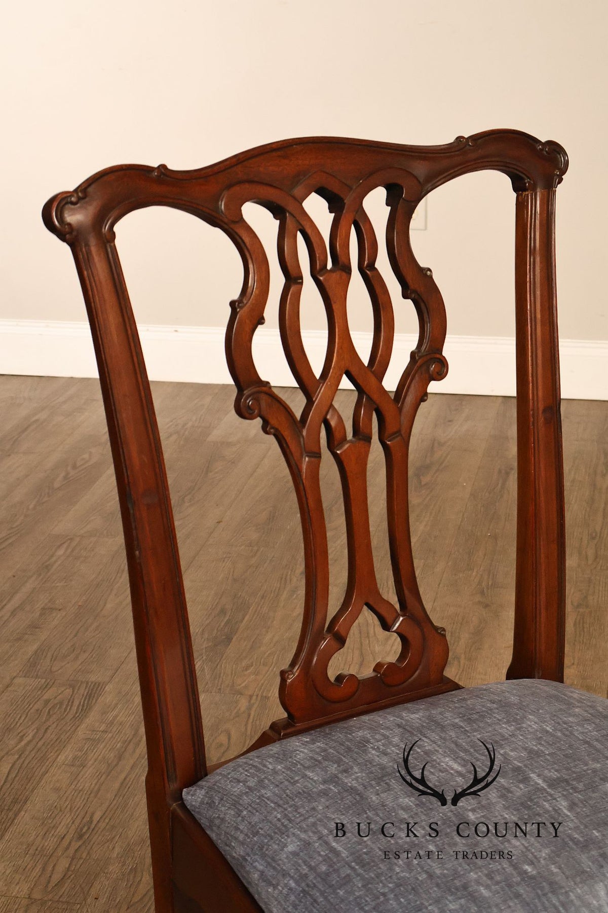 Councill Chippendale Style Vintage Set of Six Mahogany Dining Chairs