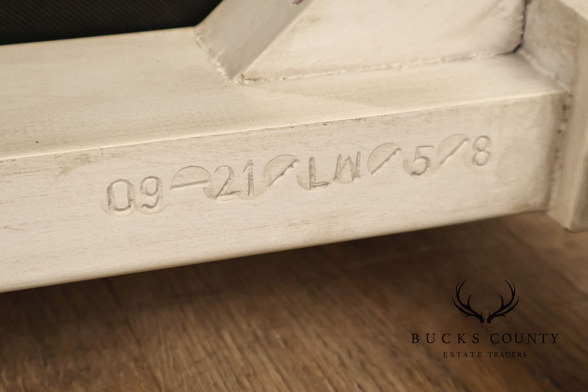 Alden Parkes Country French Louis XVI Style Caned Back Painted Settee