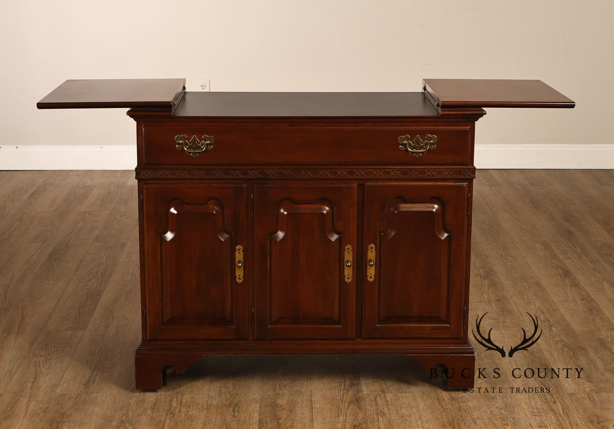 Ethan Allen Georgian Style Cherry Flip Top Server