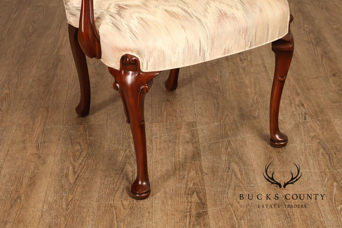 Southwood Queen Anne Style Pair of Mahogany Armchairs
