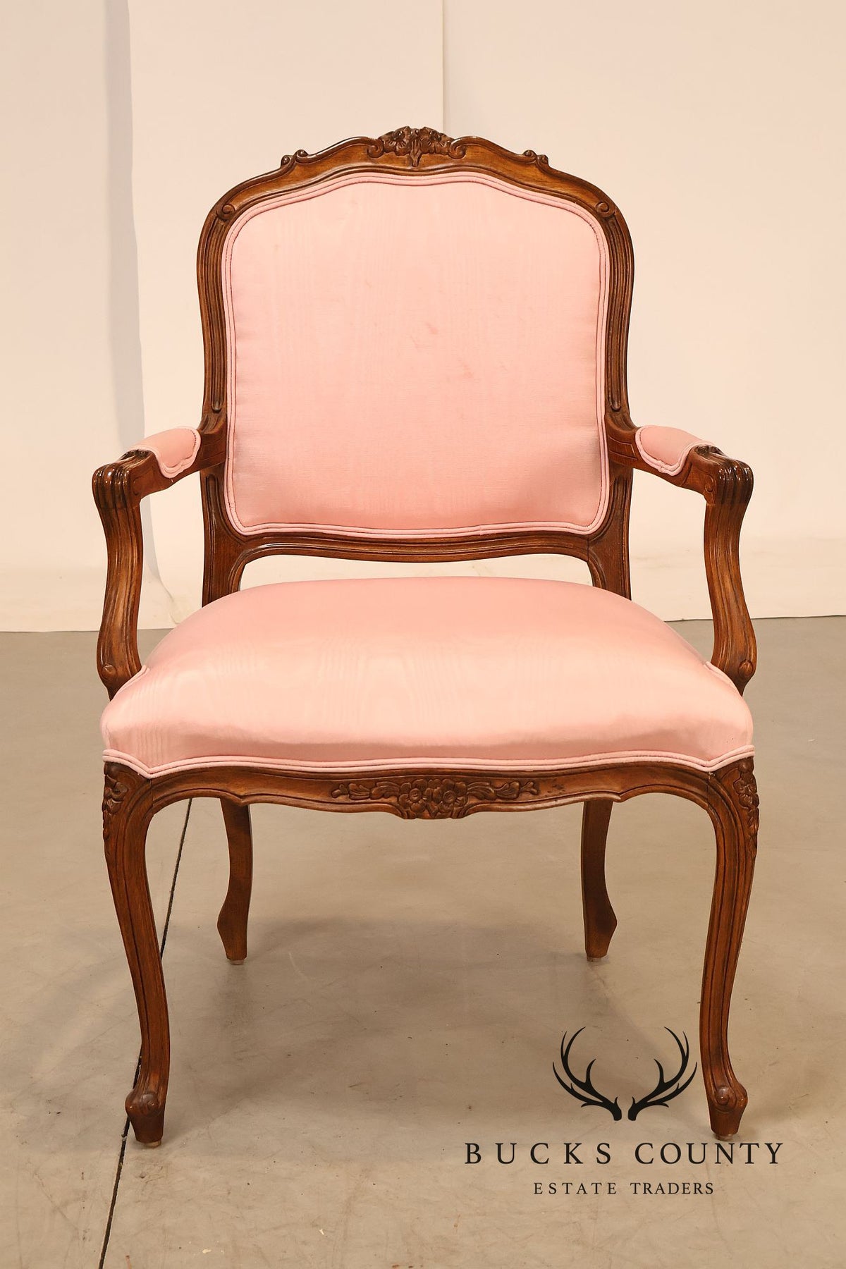 Ethan Allen French Louis XV Style Fauteuil Armchair