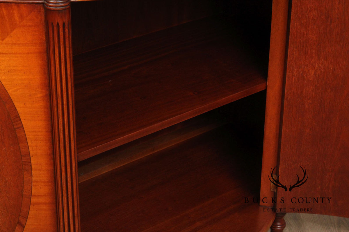 Georgian Style Demilune Cabinet With Starburst Inlay