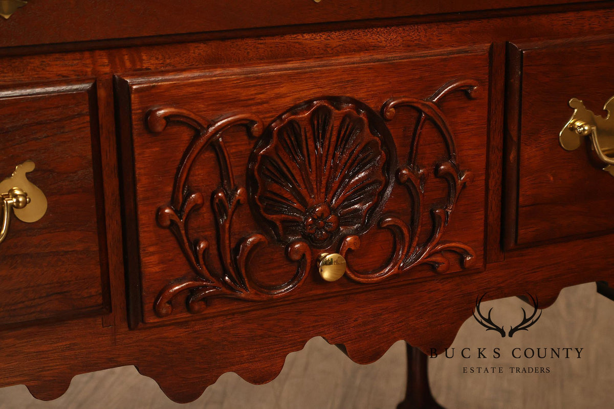Chippendale Style Bench Made Carved Mahogany Lowboy