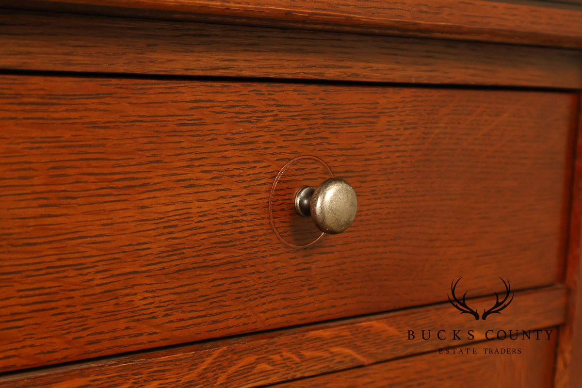 Stickley Mission Collection Oak Harvey Ellis Inlaid Server