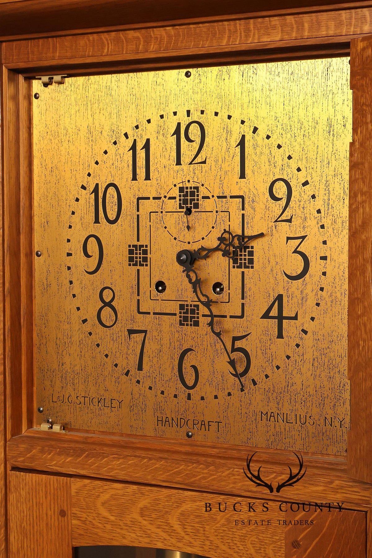 Stickley Mission Collection Oak Tall Case Clock