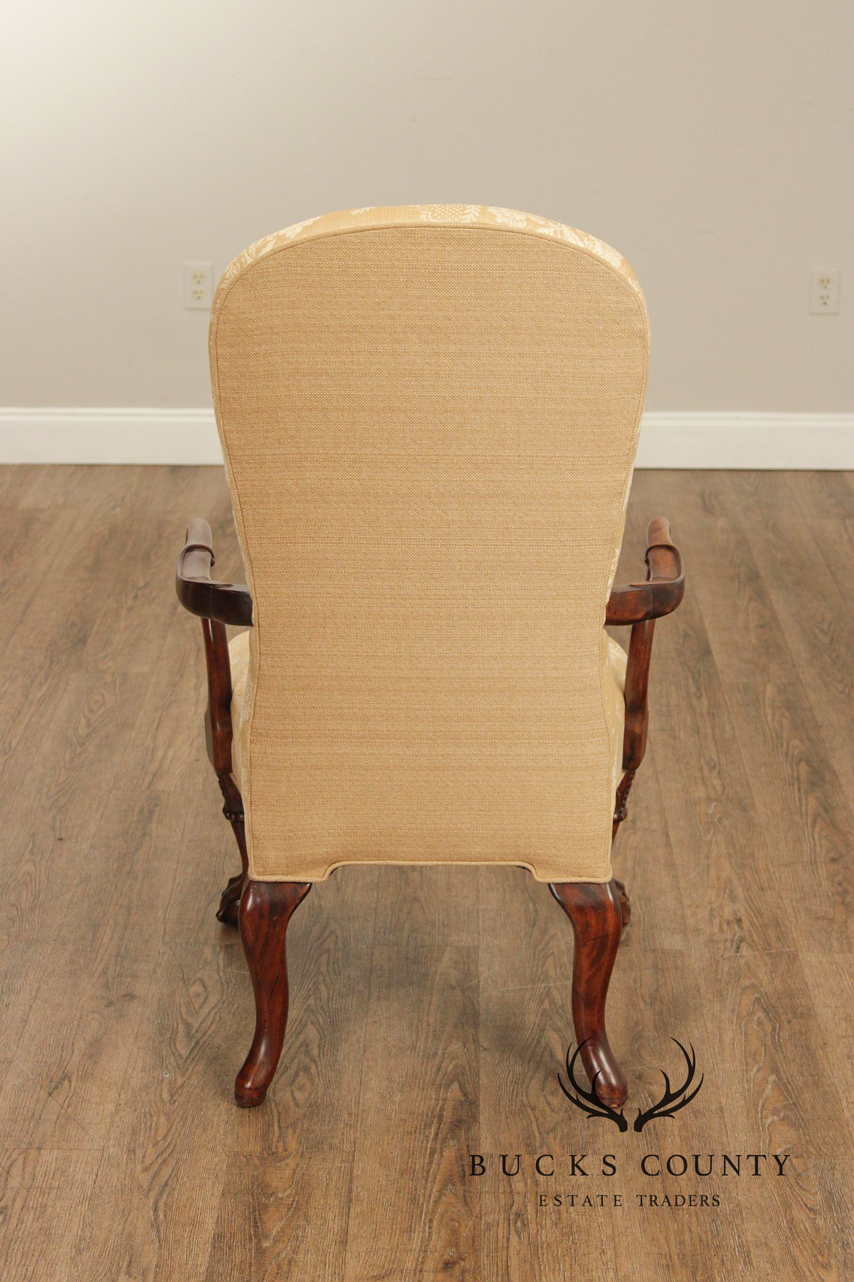 Century Furniture Chippendale Style Pair of Carved Mahogany Armchairs