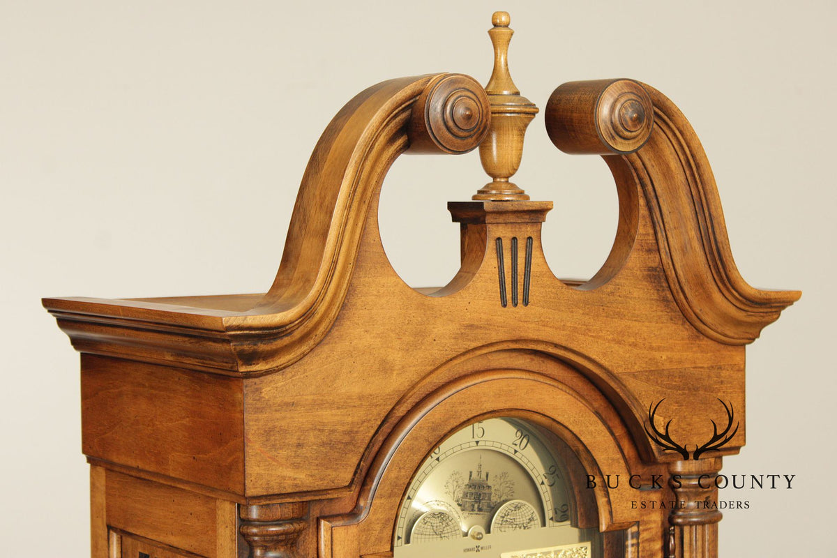Howard Miller Georgian Style Walnut Grandfather Clock
