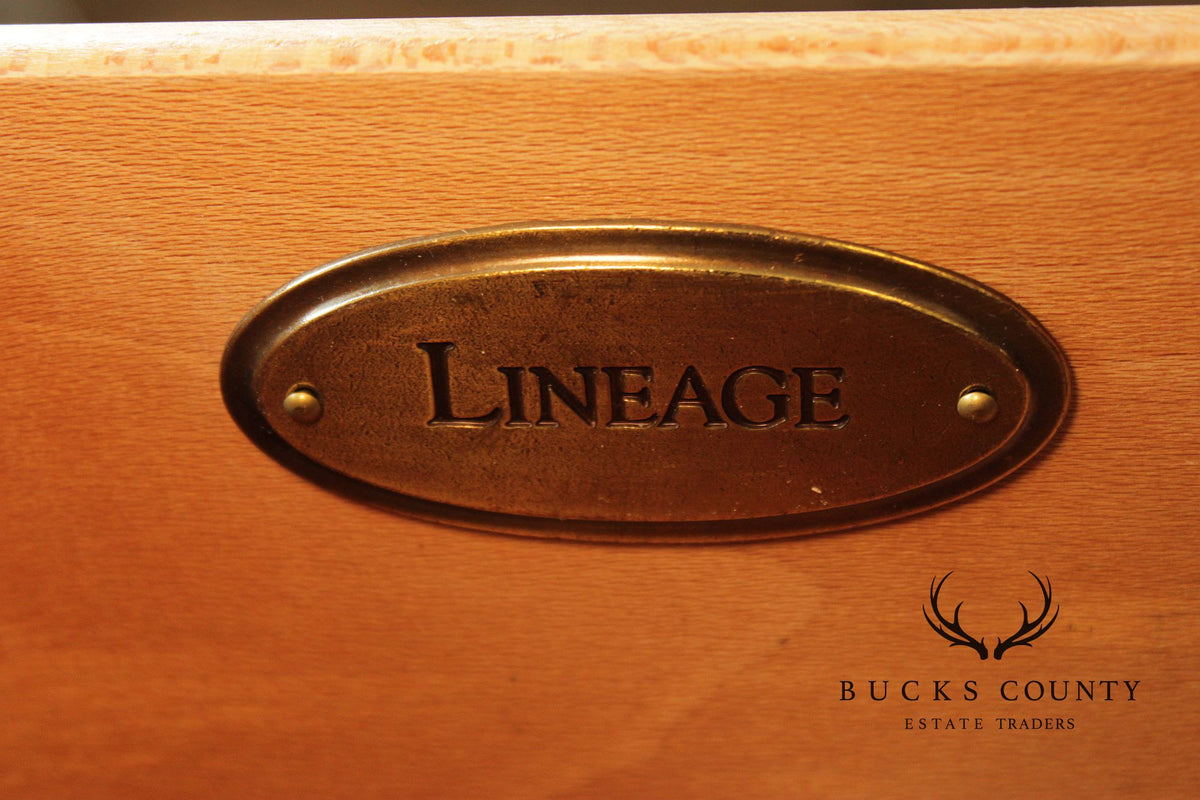 Lineage Chippendale Style Mahogany Blockfront Chest