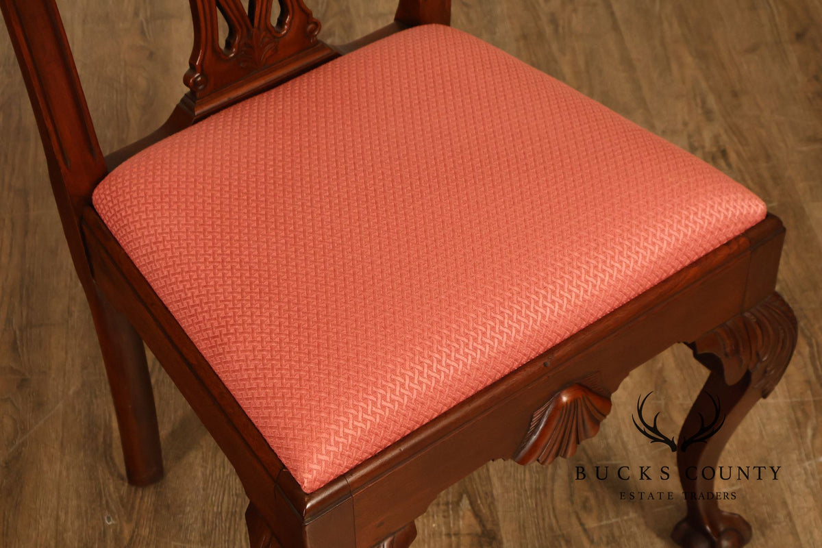 Chippendale Style Set of Eight Mahogany Dining Chairs