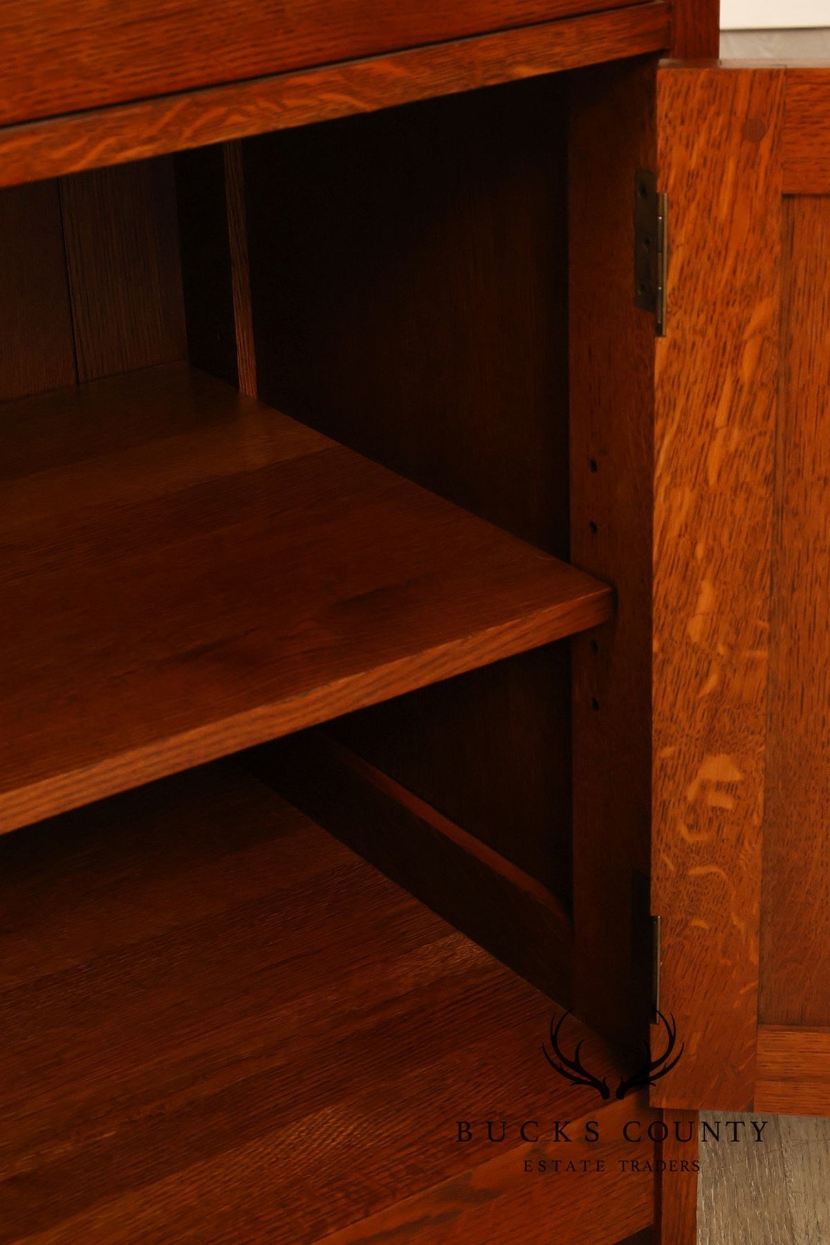Stickley Mission Collection Oak Harvey Ellis Inlaid Server