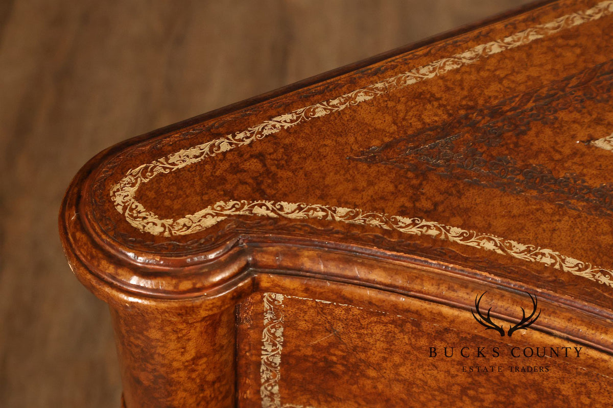 Maitland Smith Leather Wrapped Commode Cabinet