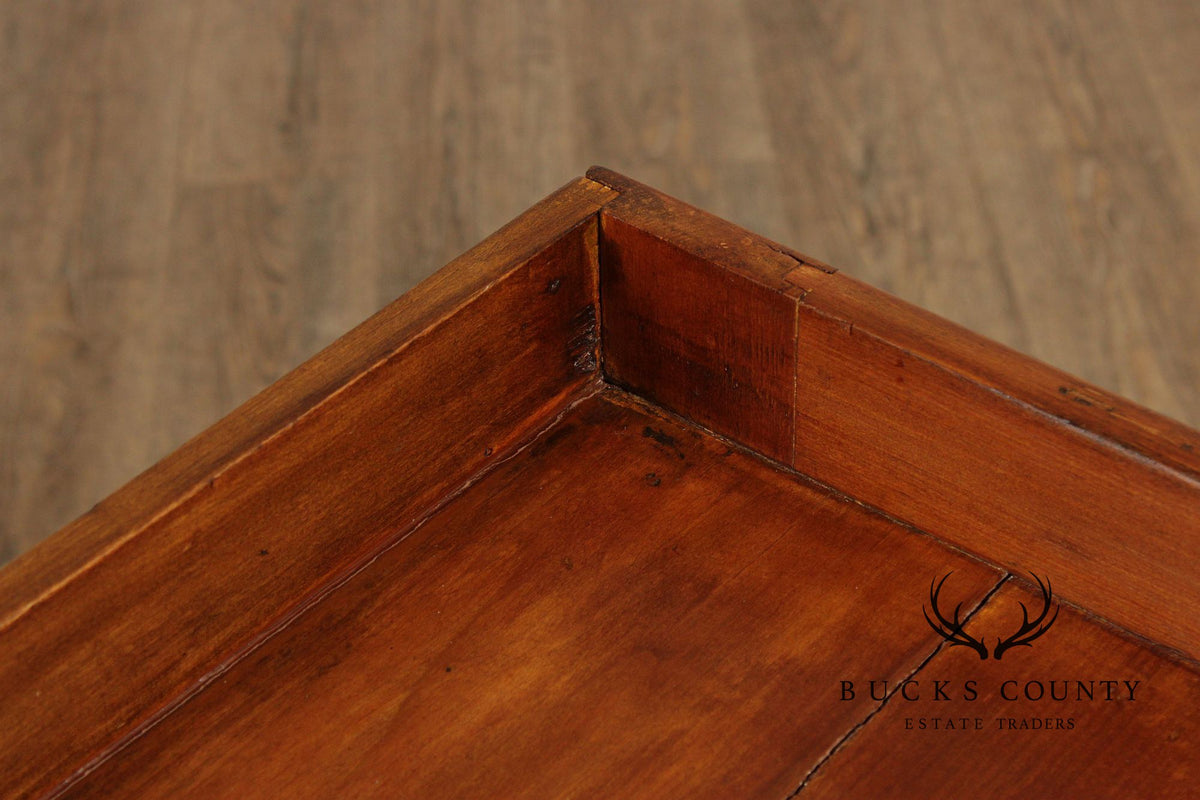 Antique 19th Century Solid Pine Dry Sink Cabinet With Porcelain Knobs