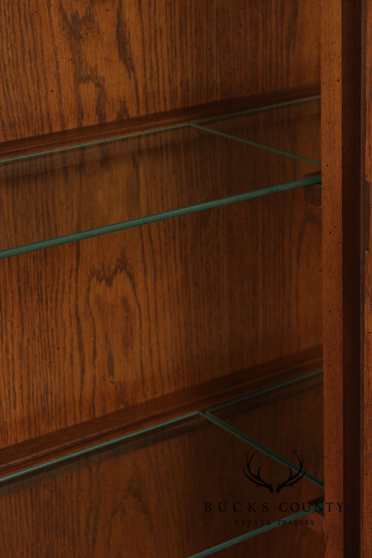 Lane 'Pueblo' Brutalist Oak China Cabinet