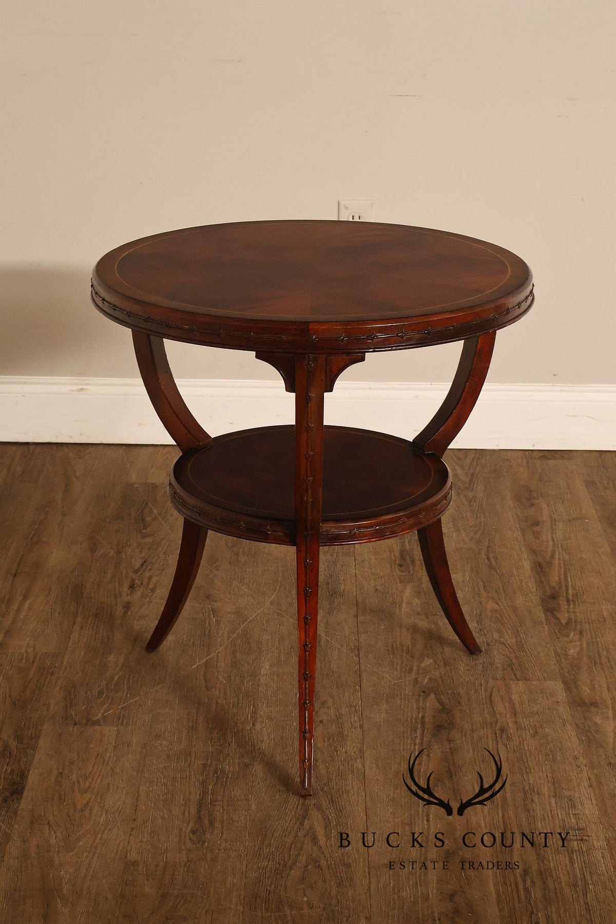 Jonathan Charles Buckingham Collection Empire Style Mahogany Lamp Table