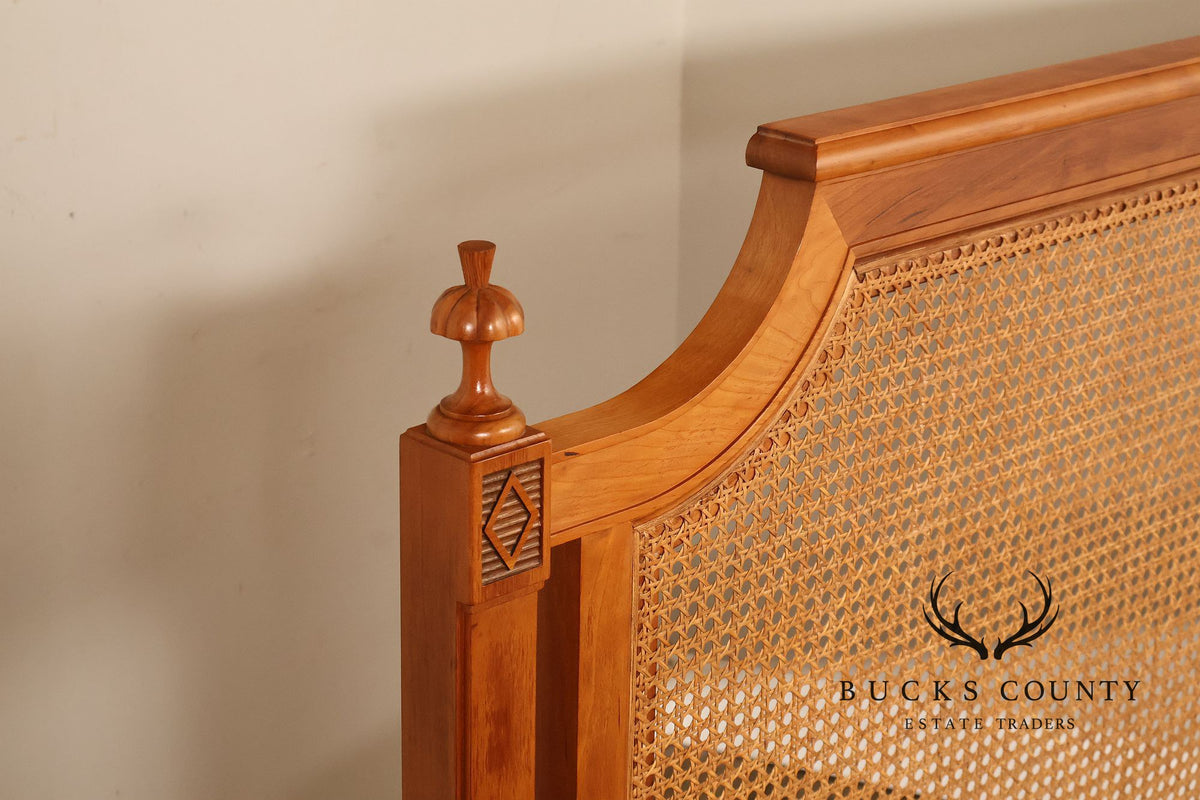 Stickley French Directoire Style Cherry And Cane California King Bed