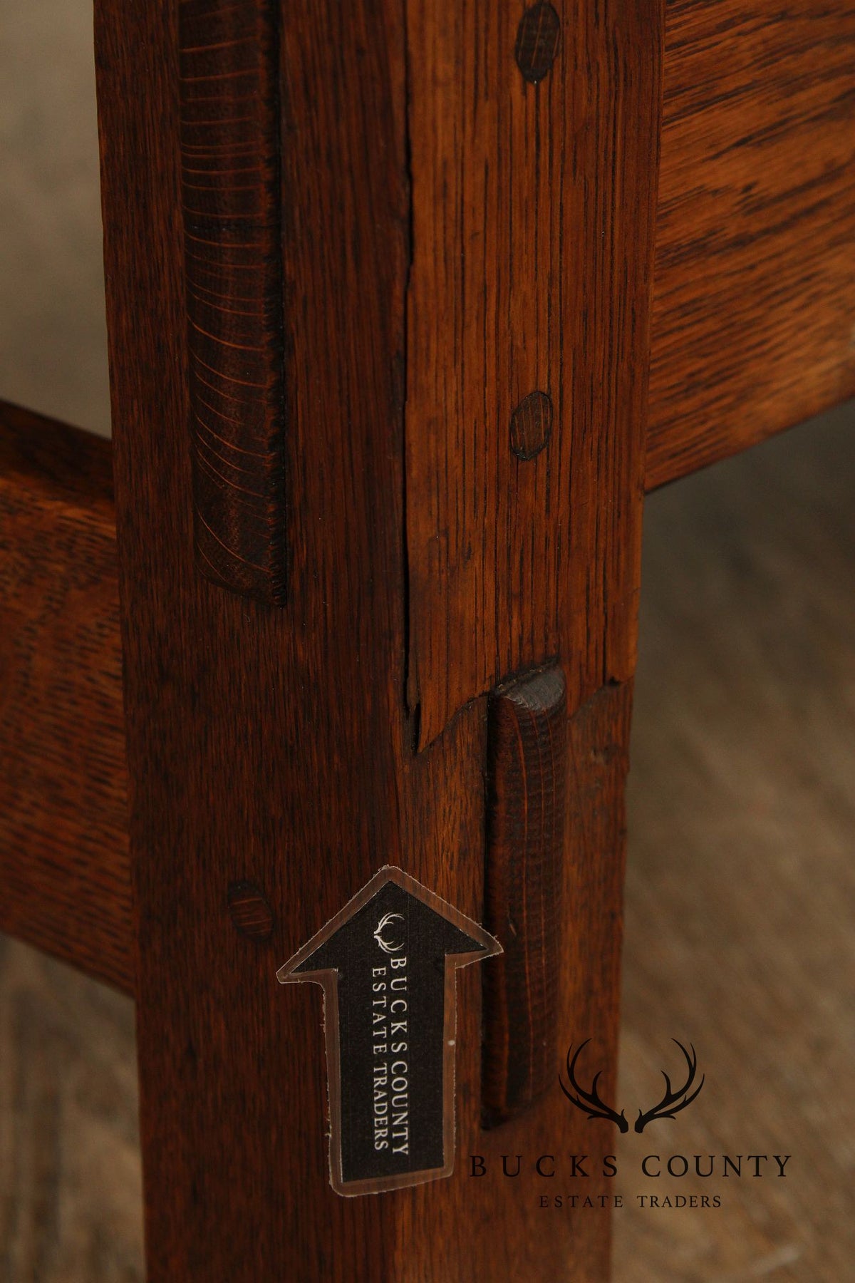 Antique Gustav Stickley Mission Oak Settle Model 205