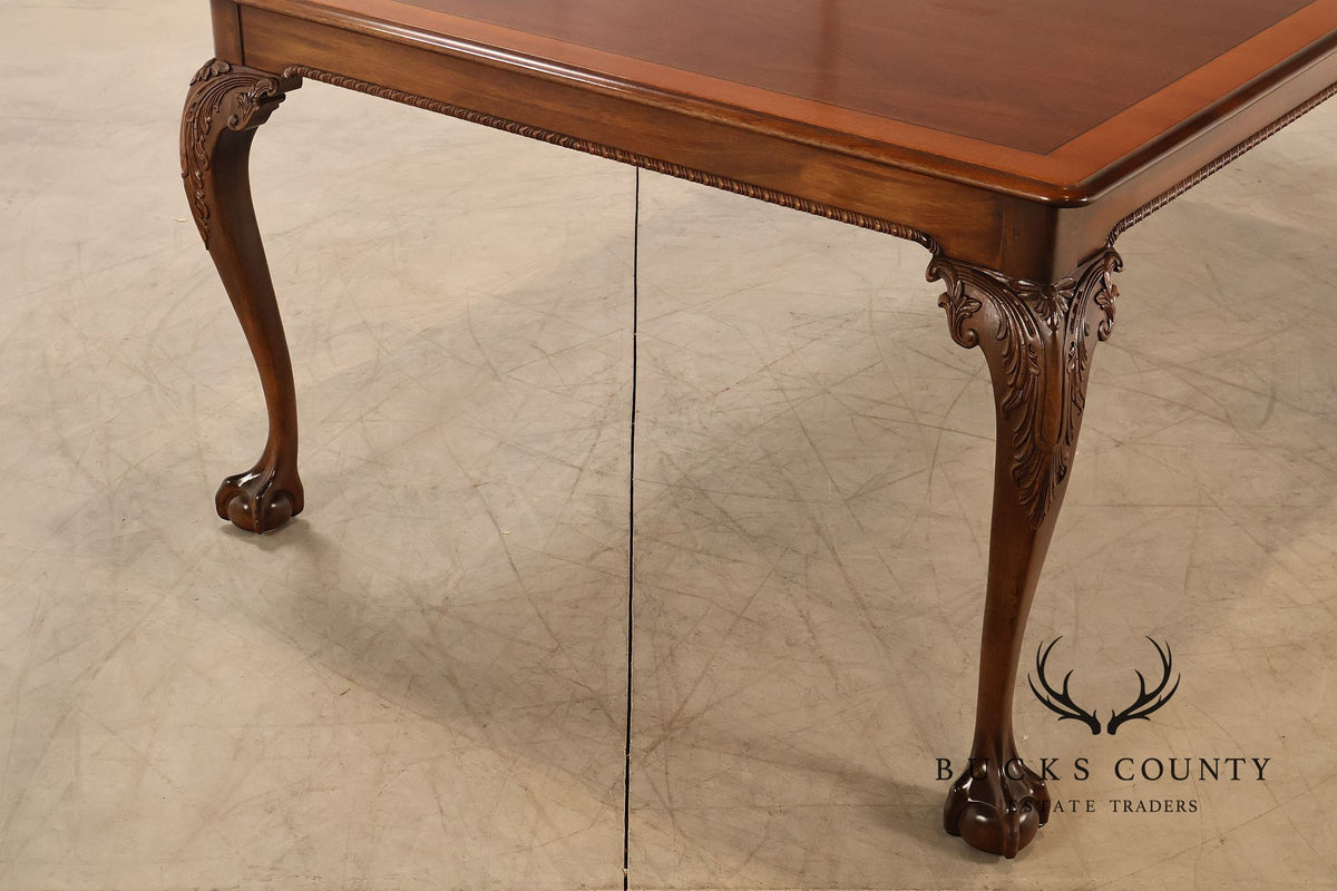 Stickley Chippendale Style Mahogany Expandable Dining Table