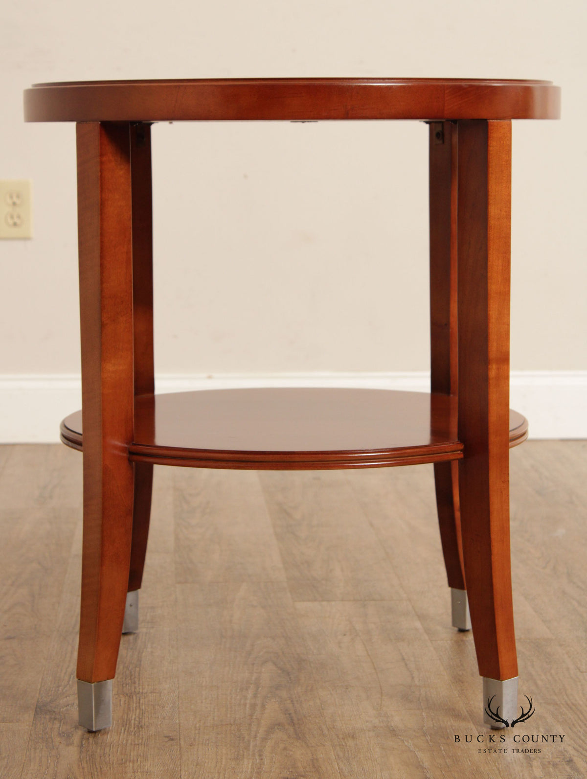 CTH Sherrill Occasional Regency Style Cherry Two-Tier Side Table