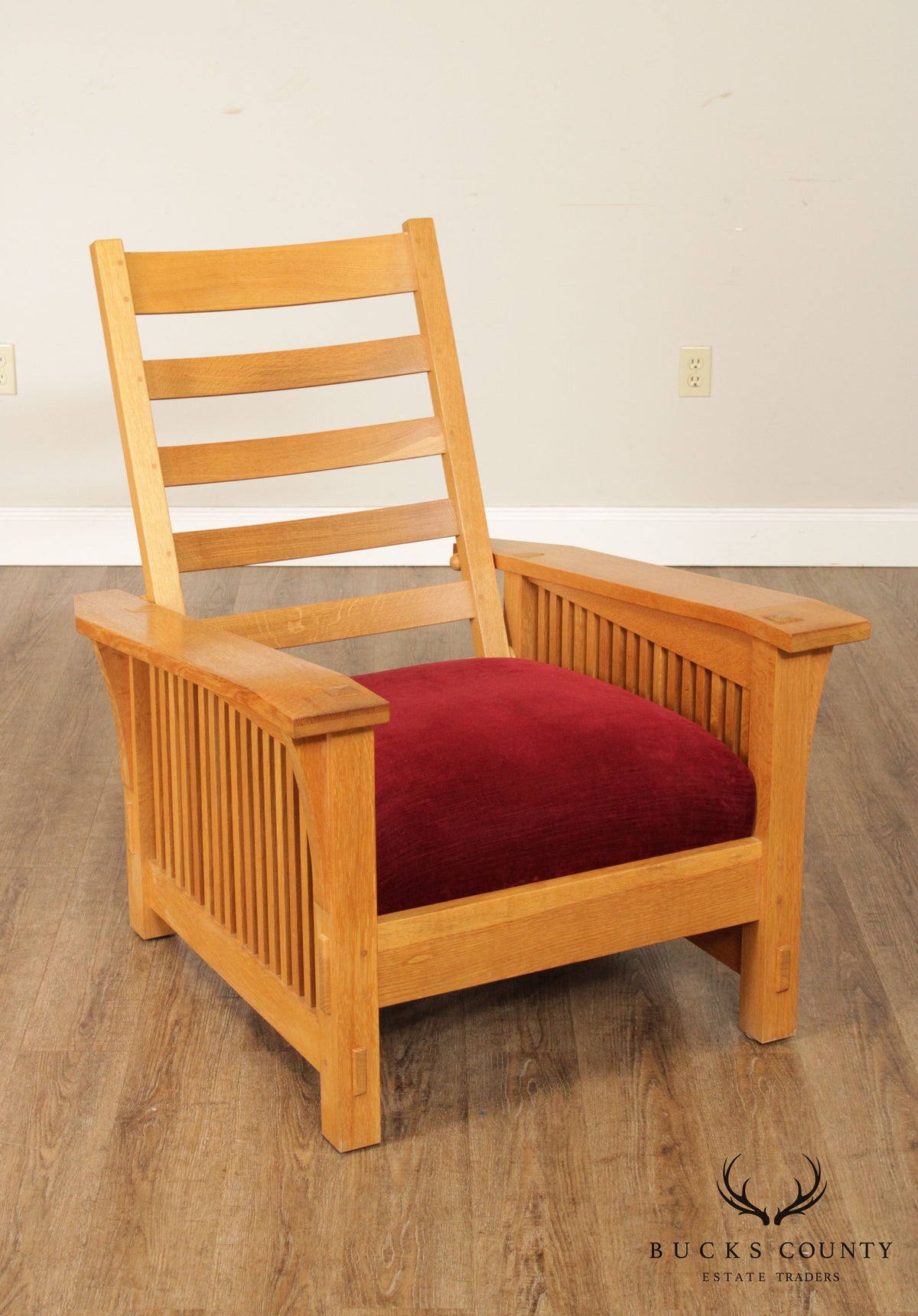 Stickley Mission Collection Natural Oak Morris Chair