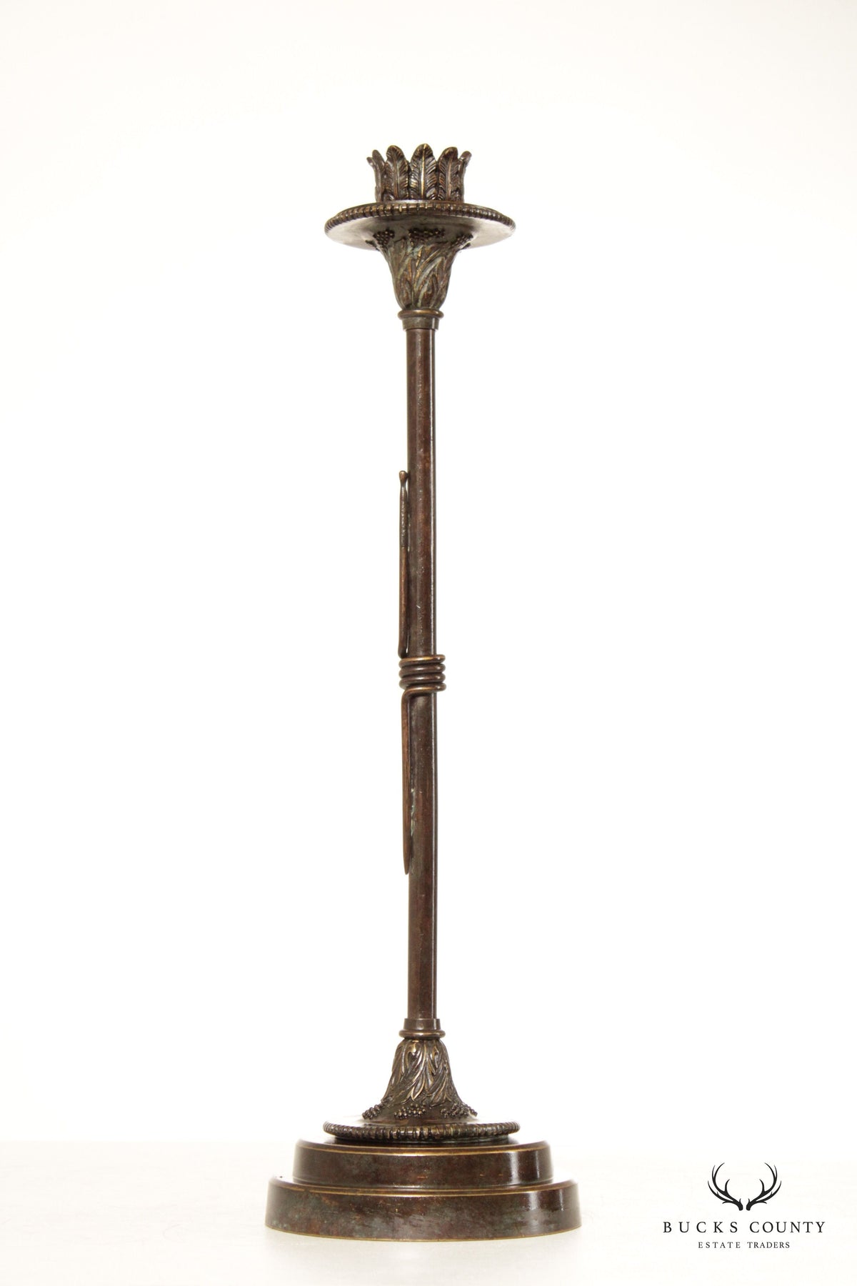 Regency Style Pair Bronze Candlesticks